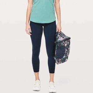 Lululemon Fast & Free 7/8 Tight II Nulux 25" Non Reflective - Navy 4
